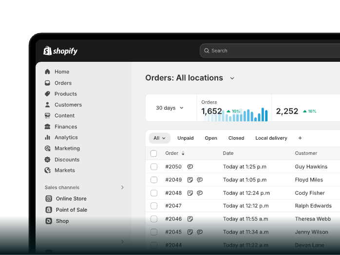 Clean and modern admin